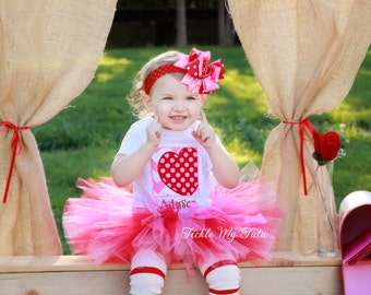 Girls Valentines Outfit-Valentines Day Tutu Outfit-First Valentine's Day Outfit-Valentine's Birthday Tutu *Bow/Legwarmers NOT Included*