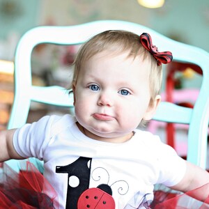 Ladybug Birthday Tutu Outfit-Ladybug Tutu-Ladybug Birthday Outfit-Ladybug First Birthday Tutu Outfit Bow NOT Included image 2