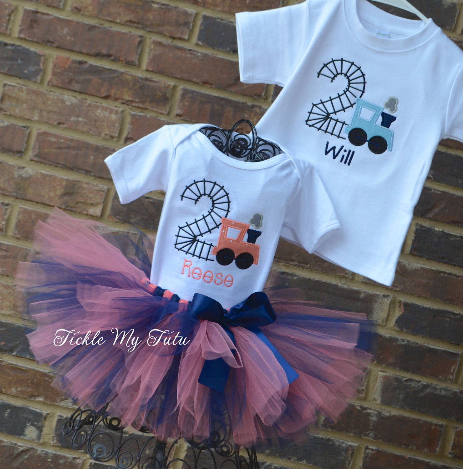 Boy/Girl Twin Train Birthday OutfitBirthday Train OutfitChoo Etsy