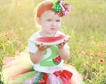 Watermelon Picnic Birthday Tutu Outfit-Watermelon Birthday Tutu Set-Watermelon Party Outfit-Watermelon First Birthday Set *Bow NOT Included*