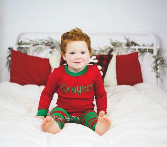 Christmas Pajamas sibling Christmas Pajamas monogrammed Christmas