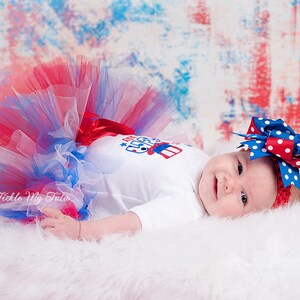 My First Fourth Of July Tutu Outfit-4th of July Pageant Outfit-4th of July Tutu Outfit Bow NOT Included image 4