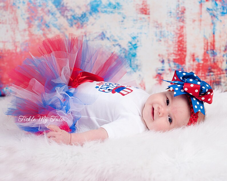 My First Fourth Of July Tutu Outfit-4th of July Pageant Outfit-4th of July Tutu Outfit Bow NOT Included image 4