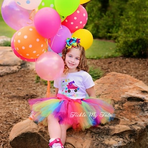 Roller Skate Themed Birthday Tutu Outfit-Skating Party Birthday Tutu Set-Roller Skate Party Outfit Bow NOT Included image 2