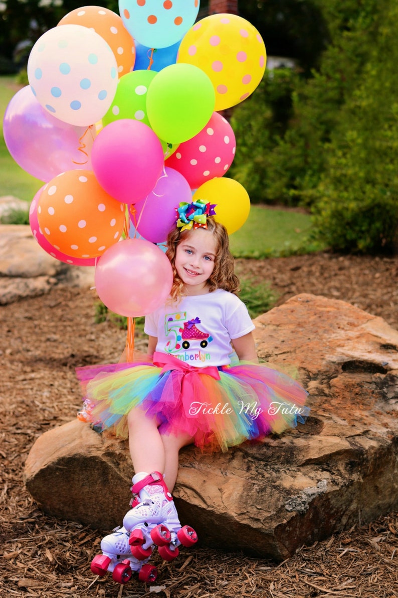 Roller Skate Themed Birthday Tutu Outfit-Skating Party Birthday Tutu Set-Roller Skate Party Outfit Bow NOT Included image 2