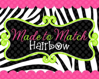 Made to Match Hairbow