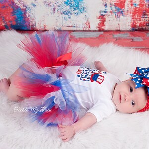 My First Fourth Of July Tutu Outfit-4th of July Pageant Outfit-4th of July Tutu Outfit Bow NOT Included image 3