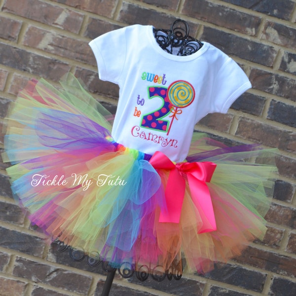 Sweet Shoppe Candy Party Birthday Tutu Outfit-Candy Party Tutu Set-Candy Party Birthday Tutu Set-First Birthday Candy Theme Outfit