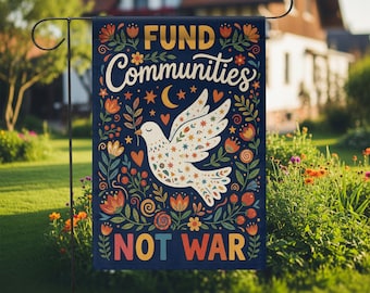 Friedenstaube als Gartenfahne, ideal für Familien