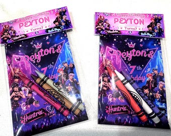 Personalised Pop Star Girl Colouring Books | Girls Birthday Party Favours | Custom Name & Age | Colouring Book With Crayons