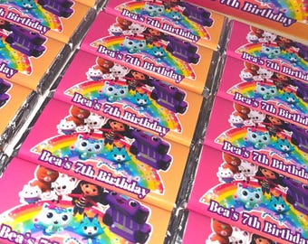 Gabby Personalised Party Chocolate Wrappers (including  chocolates)