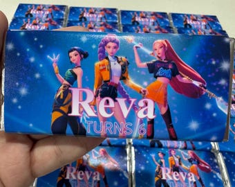 Mira, Rumi & Zoey theme  Personalised Party Chocolate Wrappers (including  chocolates)
