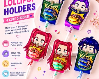 Mira, Rumi & ZoeyLollipop Party Favors, includes lollipop , birthday party