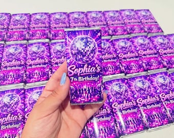 Disco theme  Personalised Party Chocolate Wrappers (including  chocolates)