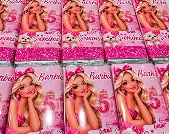 Doll Personalised Party Chocolate Wrappers (including  chocolates)