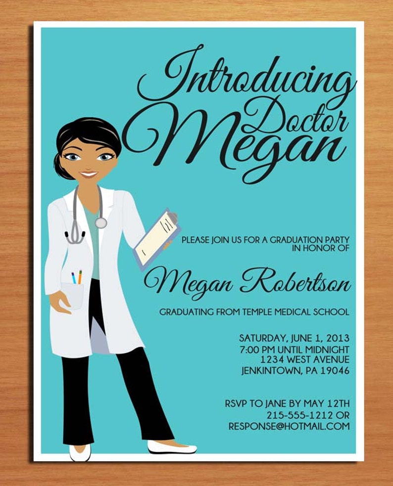 Doctor Graduation Invitation Medical Graduation Invite Etsy