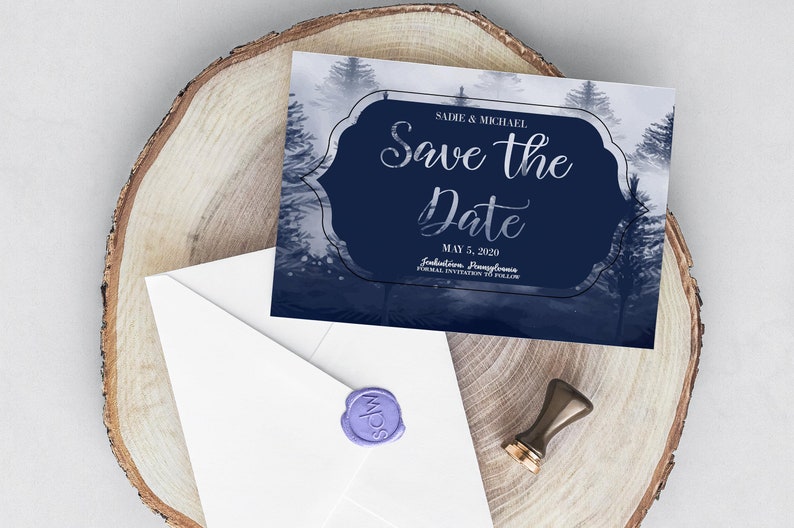 Winter Wedding Tree Wedding Winter Invite Outdoor Nature Wedding Forest Wedding Invitation Christmas Rustic Wedding Collection 039