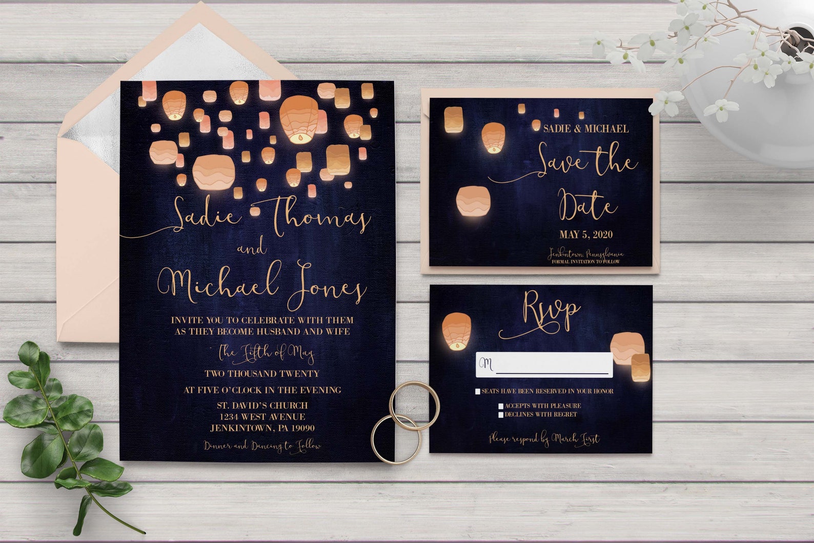 Paper Lantern Wedding Invitation Lantern Wedding Night Sky Etsy