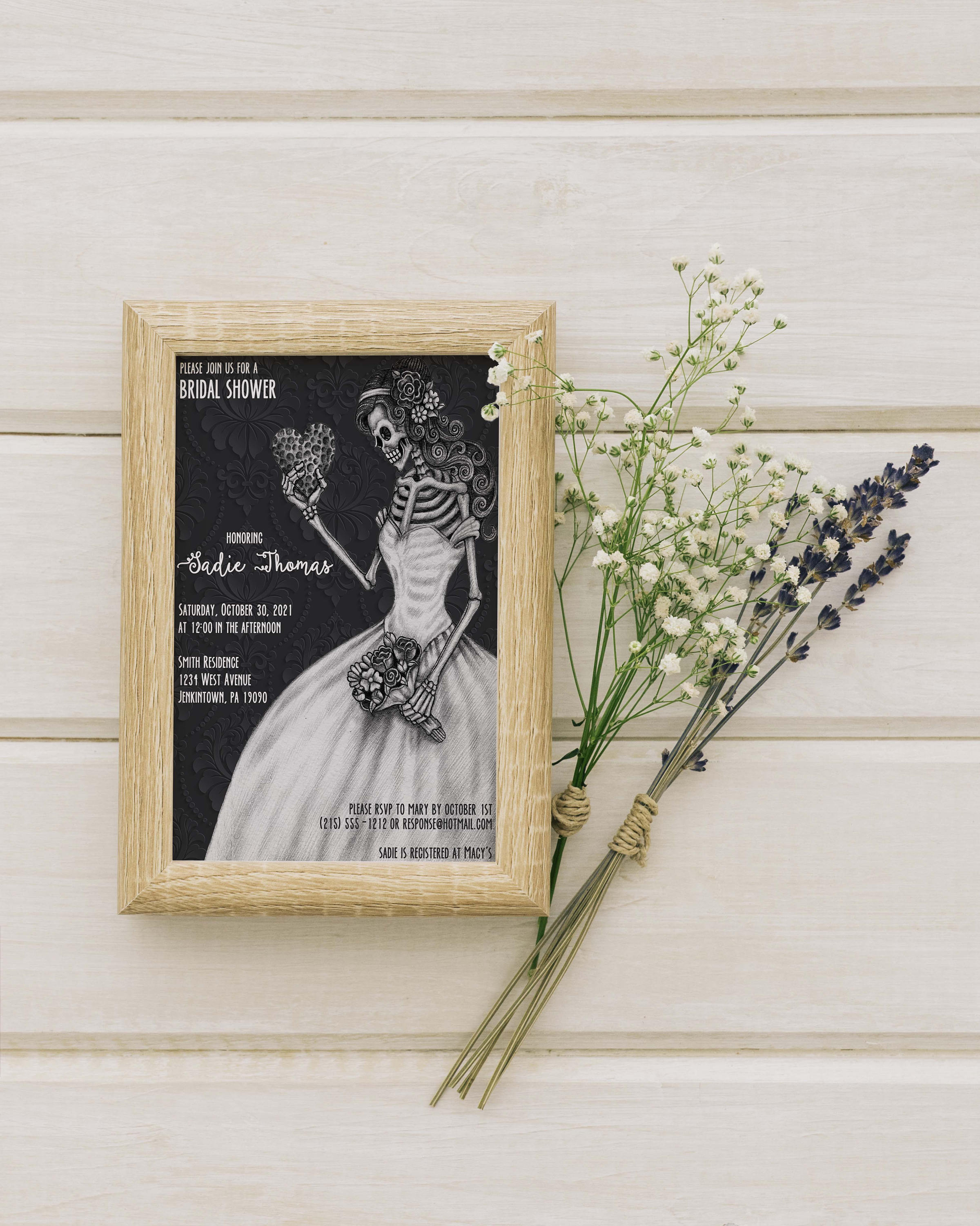 Gothic Bridal Shower Invitation Wedding Invitations 50