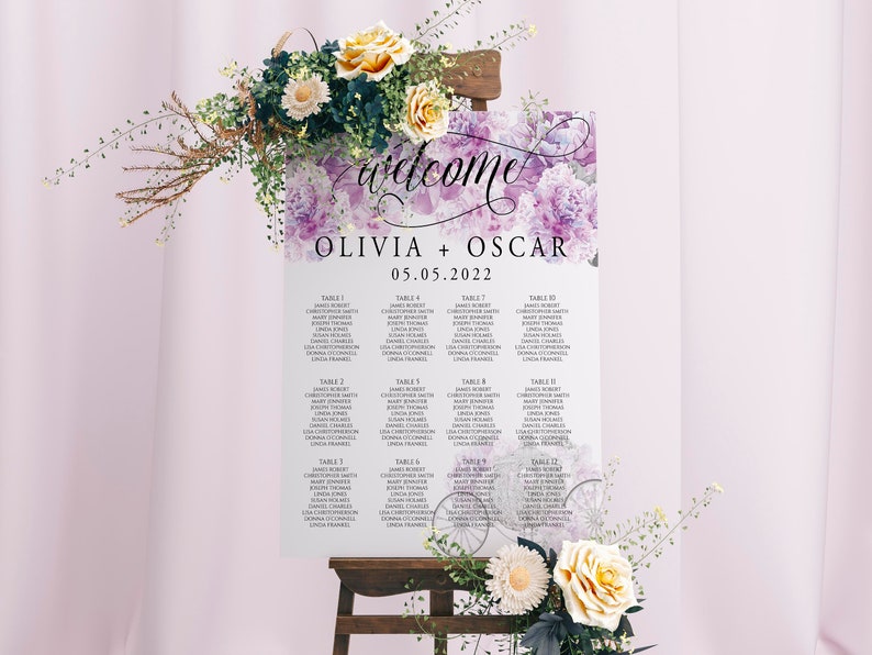 Cinderella Seating Chart Editable Template Instant Download Etsy