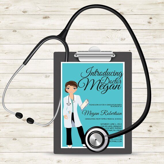 Graduation Announcement Physician Graduation Nurse Invite Doctor Graduation Invitation Doctor Announcement Medical Graduation Invite