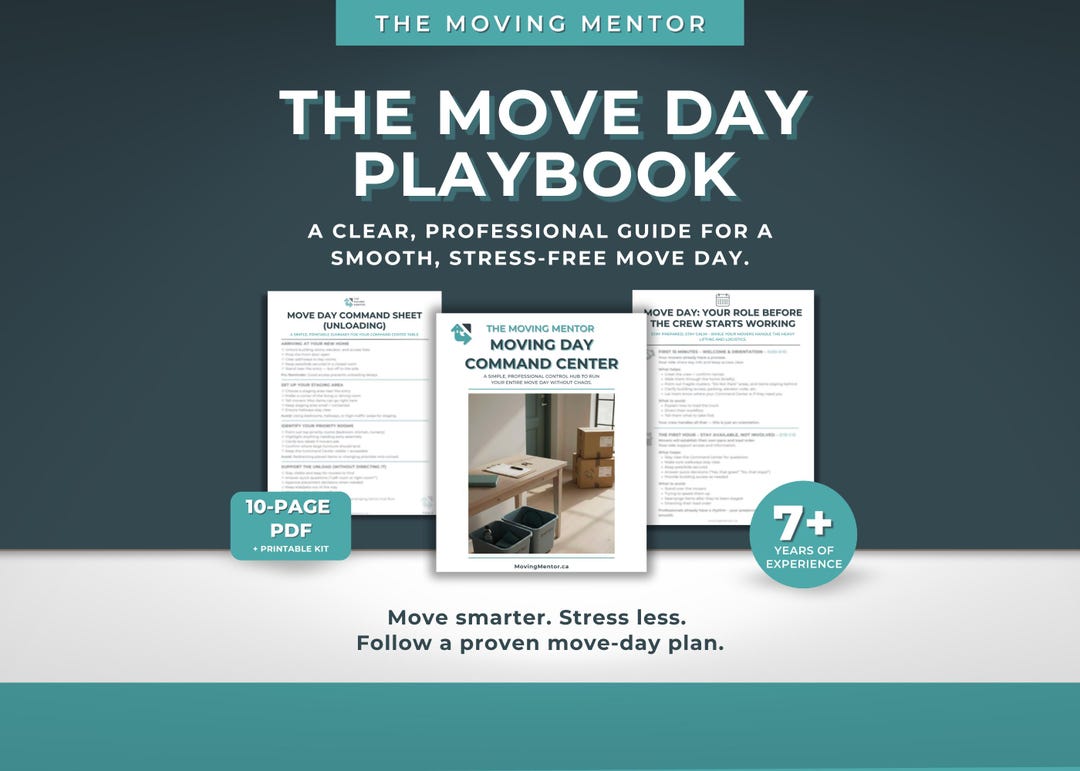 Move Day Playbook | Step-by-step Moving Day Plan to Reduce Stress ...