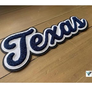 Custom Chenille Name Patch | Personalized Varsity Jacket Patch | Custom Back Name Patch | Sew On Chenille Patch | Letterman Patch