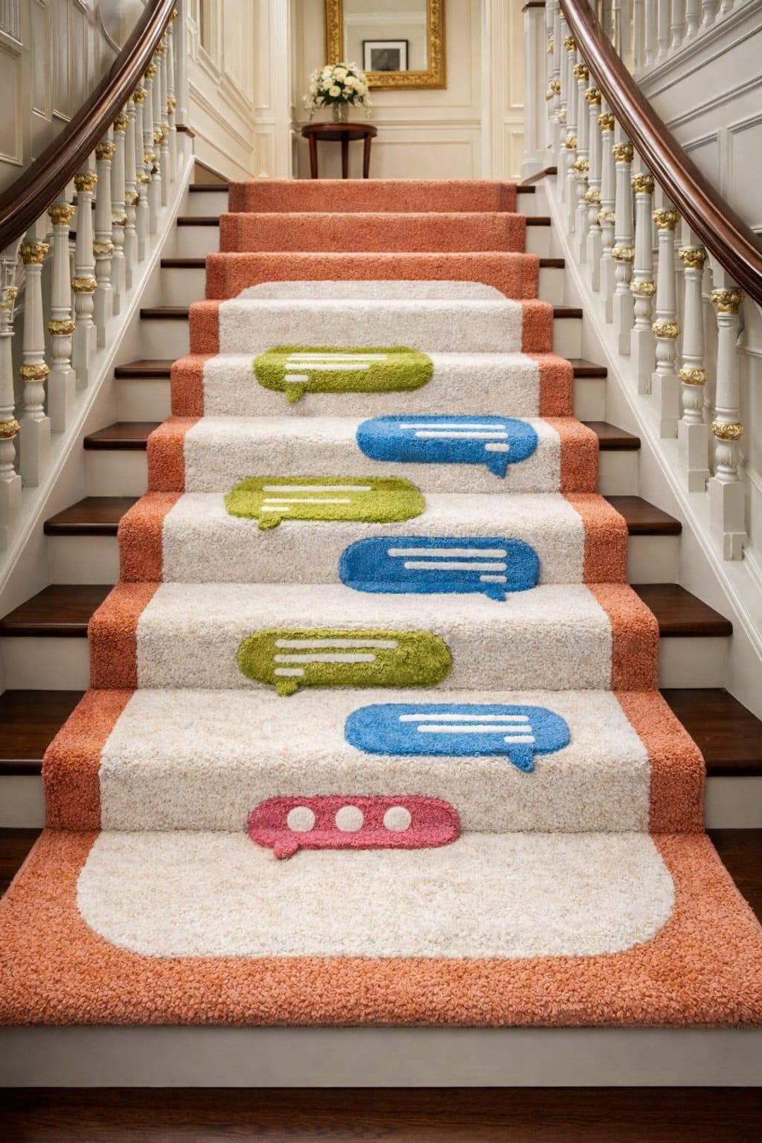 Chat Bubble Rug: Modern Tufted Shag Rug for Playful Decor - Etsy