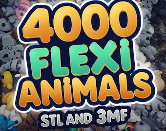 4000 archivos STL de animales flexibles: animales articulados para impresión 3D (licencia comercial)