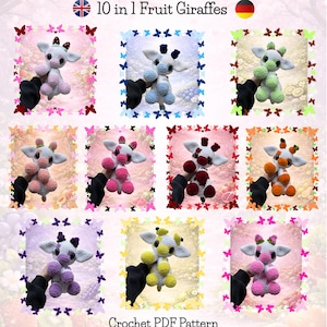 10-i-1-fruktgiraff PDF-mönster