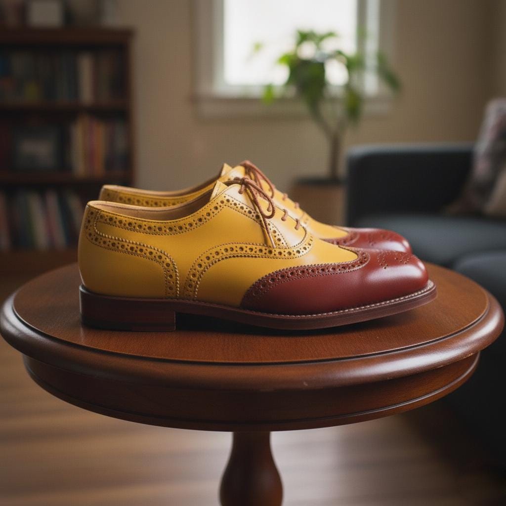 slim fit dress slacks Jacqueline Satin Mustard Shoes for women by Age of Innocence main image 1