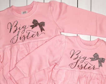 Big Sister Sweatshirt, Big Sister Long Sleeve Shirt, Big Sister Tunic, Toddler Sweatshirt, girls sweatshirt, Monogrammed Sweatshirt
