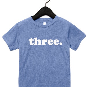 Third Birthday Shirt, 3rd Birthday Shirt, Kids Birthday Shirt, Can Be Any Number, Lots of Colors to Choose From