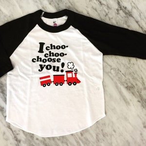 Kids valentine shirt SIMPSONS inspired - i choo choo choose you - train