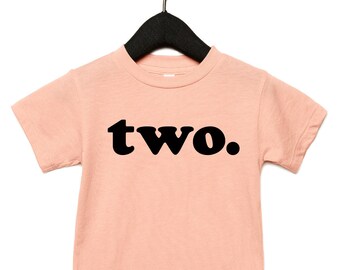 Second Birthday Shirt, 2nd Birthday Shirt, Kids Birthday Shirt, Can Be Any Number, Lots of Colors to Choose From
