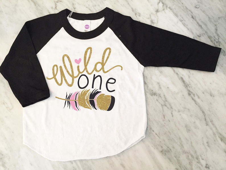 Baby Girl 1st Birthday Shirt Girls Wild One Birthday Shirt Etsy