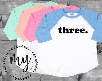 Kids Birthday Shirt, Boys Birthday Shirt, Girls Birthday Shirt, 3rd Birthday Shirt, Third Birthday Shirt, Can Be Personalized with ANY AGE