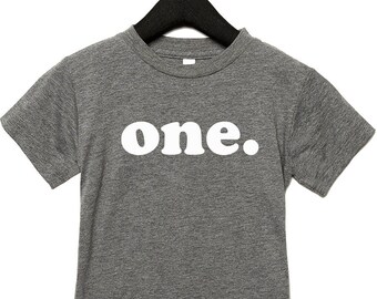 First Birthday Shirt, Heather Grey Birthday Shirt, Kids Birthday Shirt, Can Be Any Number, Lots of Colors to Choose From