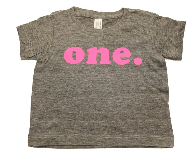 1ST YEAR  BIRTHDAY PINK STRIPE TSHIRT