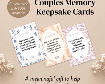 Aangepaste herinneringskaarten | Jubileumcadeau voor stellen: jouw verhalen, speciaal voor jou gemaakt
