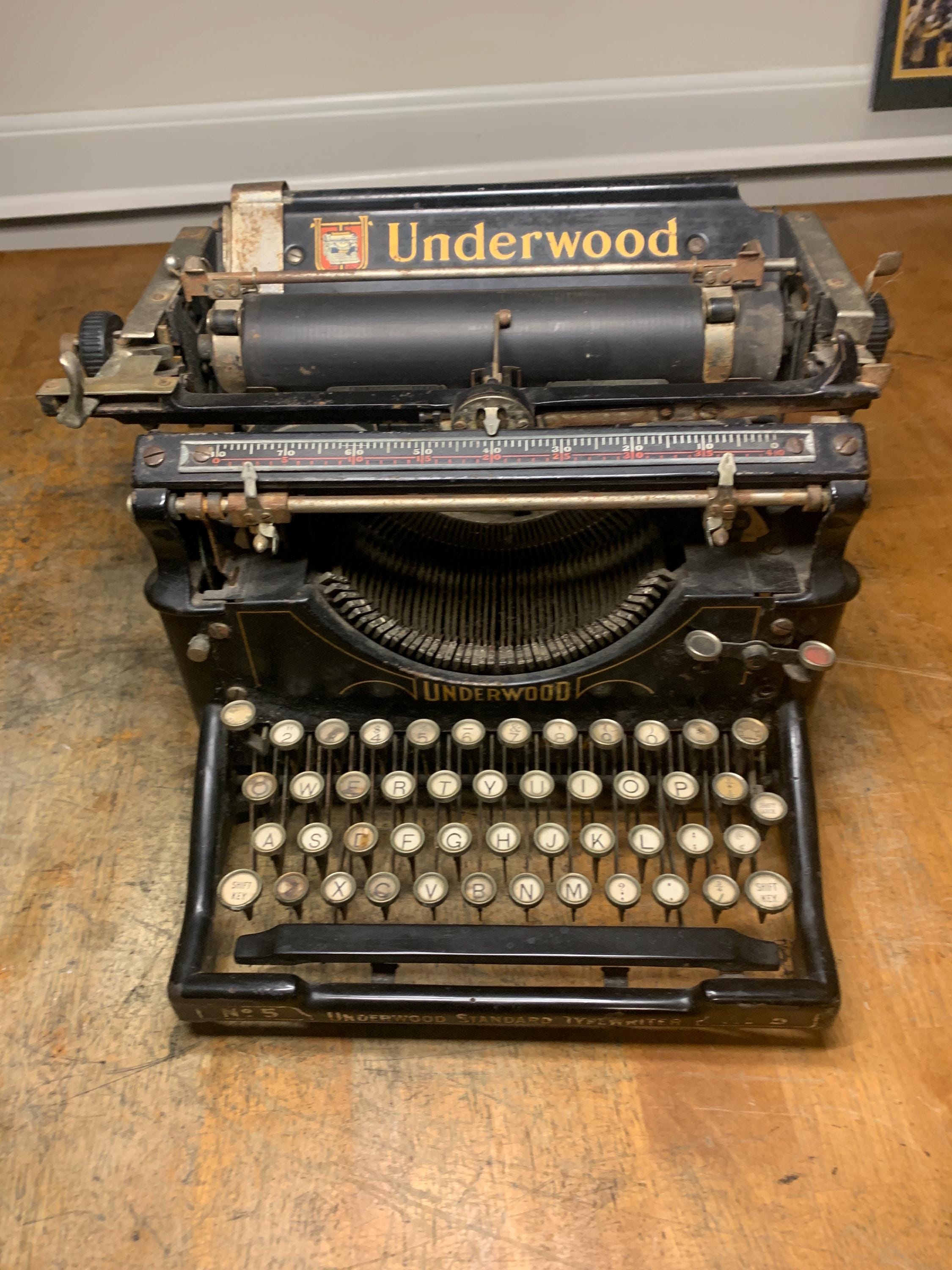 Underwood Typewriter No 5 - Etsy