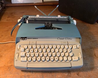 Smith-Corona Coronet electric blue typewriter