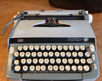 Smith-Corona STERLING baby blue typewriter