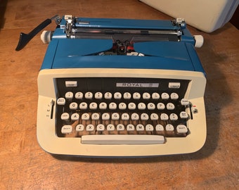 Blue Royal Custom III typewriter