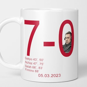 Liverpool 7 Man United 0 Funny Football Mug | Ten Hag Gary Neville Jamie Carragher Liverpool Football Fan Birthday Gift Idea | BB281 bild 1