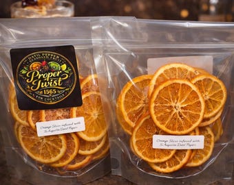 Florida Datil Pepper gewürzte gedörrte Orangenscheiben für Cocktails.