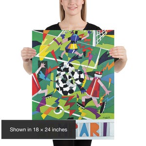 Campari Italy 90 Football World Cup Poster | Vintage Italian Soccer Art Print 18x24 inches