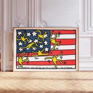 Keith Haring 1988 American Music Festival Poster – NYC Ballet Pop Art Druck