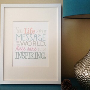 Digital Wall Art Print Inspirational Quote in Pastel Colors | Etsy