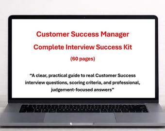 Kit de entrevistas para gerentes de éxito del cliente: preguntas prácticas, marcos de puntuación y una guía de respuestas sólida